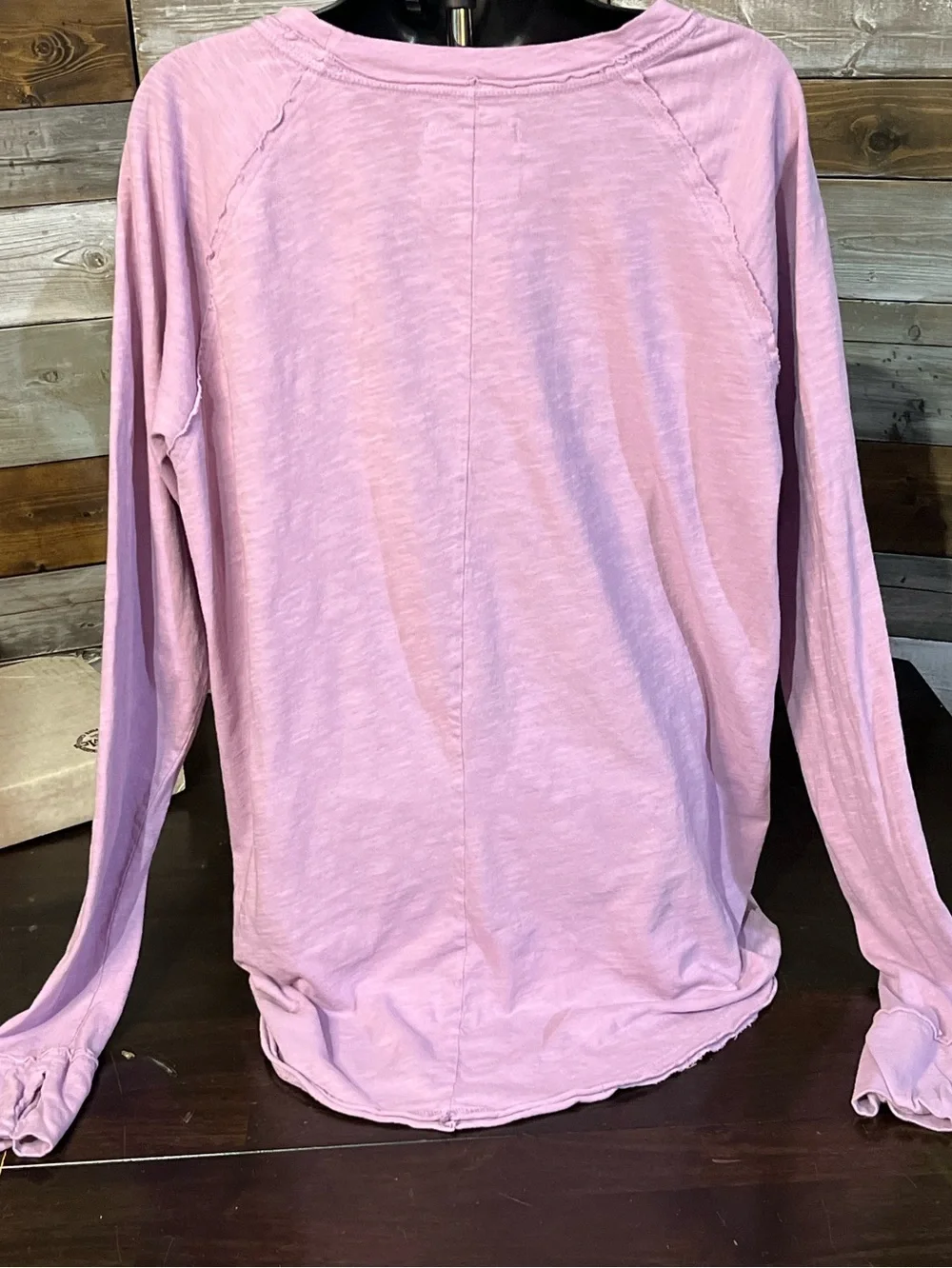 Free People Arden Tee, Lavender, Slouchy, Long Sleeve, Thumbholes, Sz M